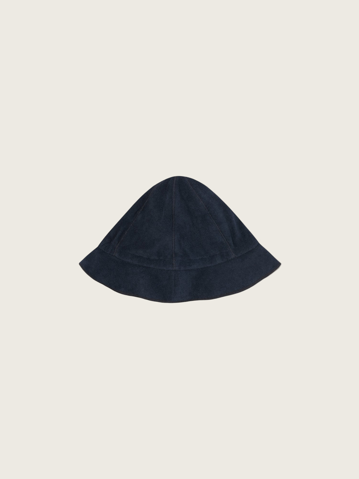 baby and toddler navy sun hat in soft organic terry cotton finished with o~z label