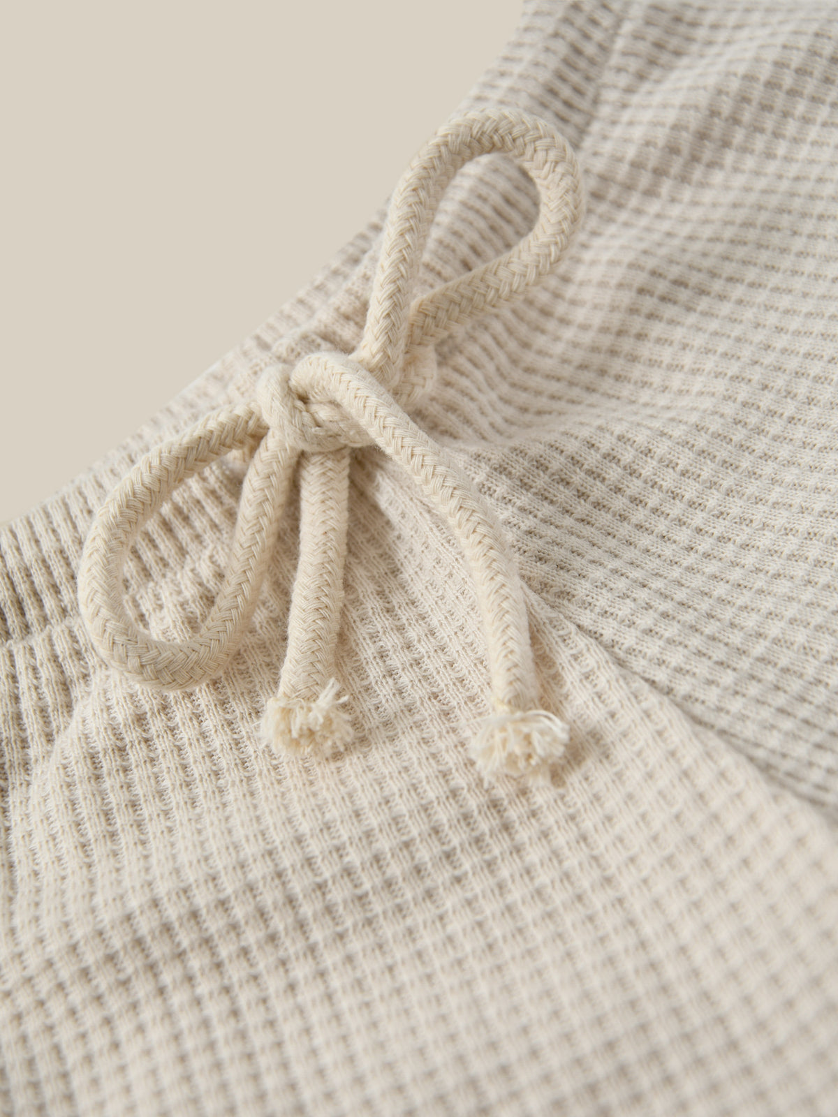 Ceramic White Waffle Rope Shorts