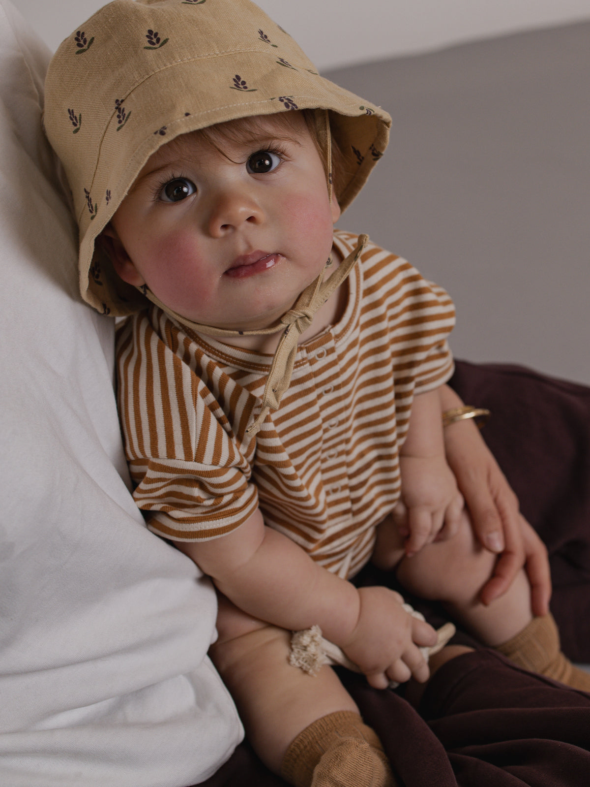 Copper Stripes Beach Romper