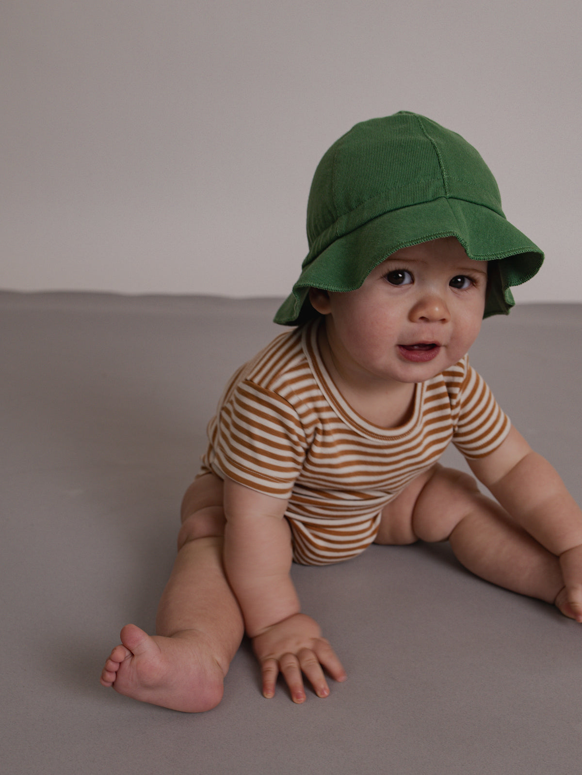 Copper Stripes Short Sleeve Bodysuit