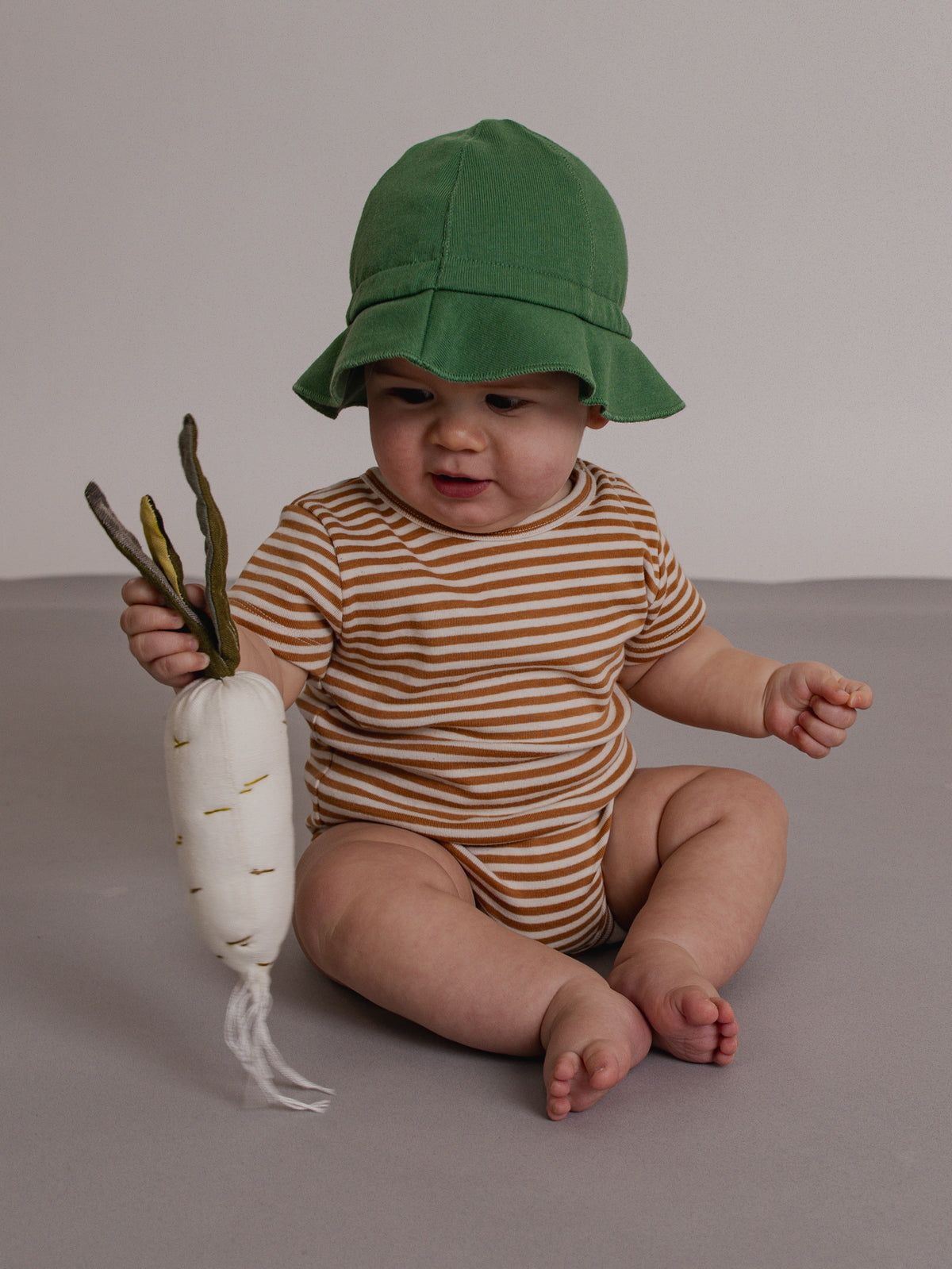 Copper Stripes Short Sleeve Bodysuit