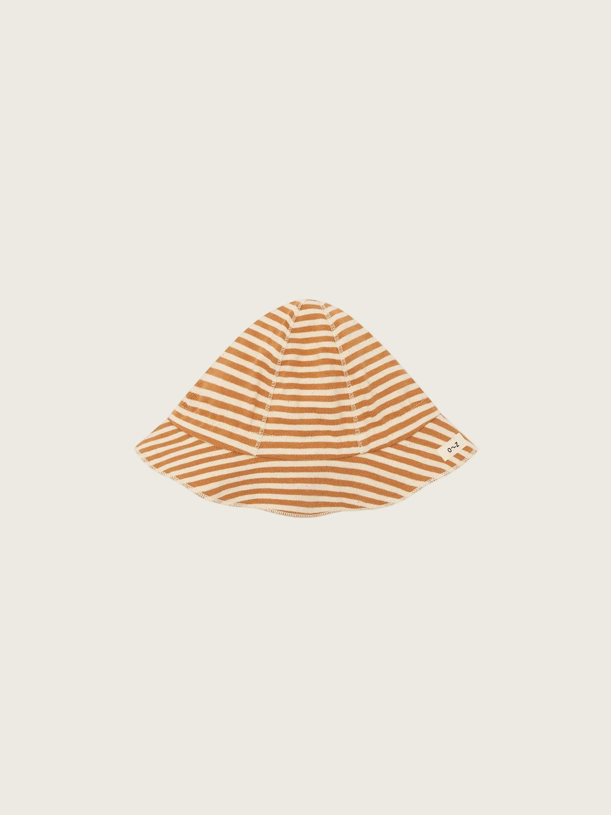 Striped bucket hat on a white background