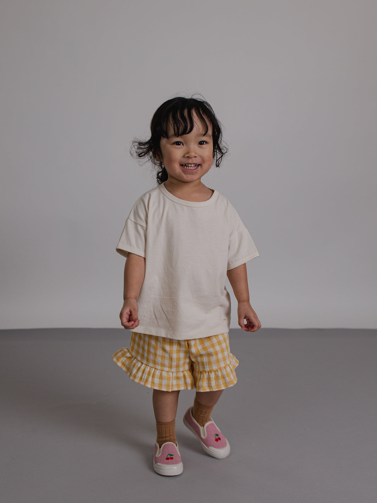 Honeycomb Gingham Frill Shorts