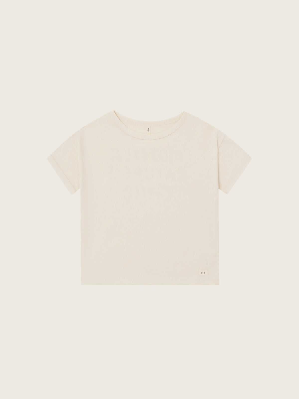 Beige t-shirt on a light beige background