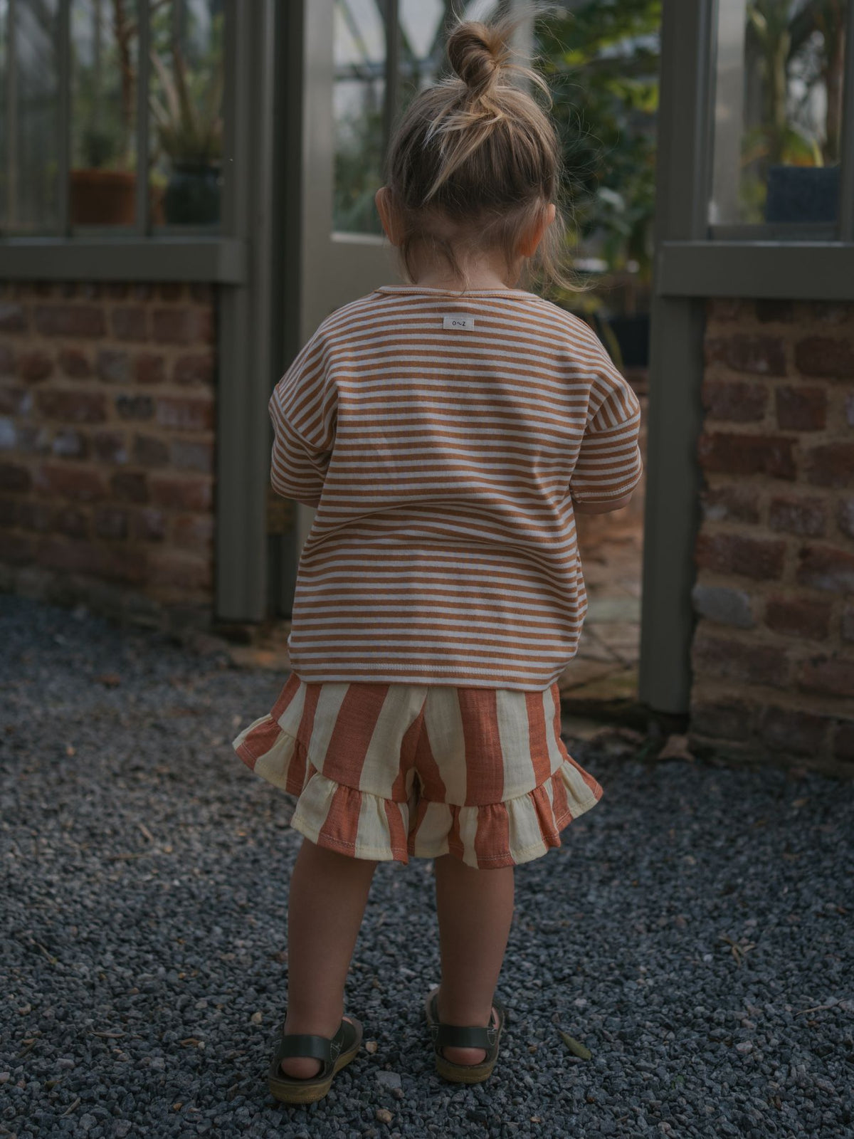 Tomato Stripes Frill Shorts