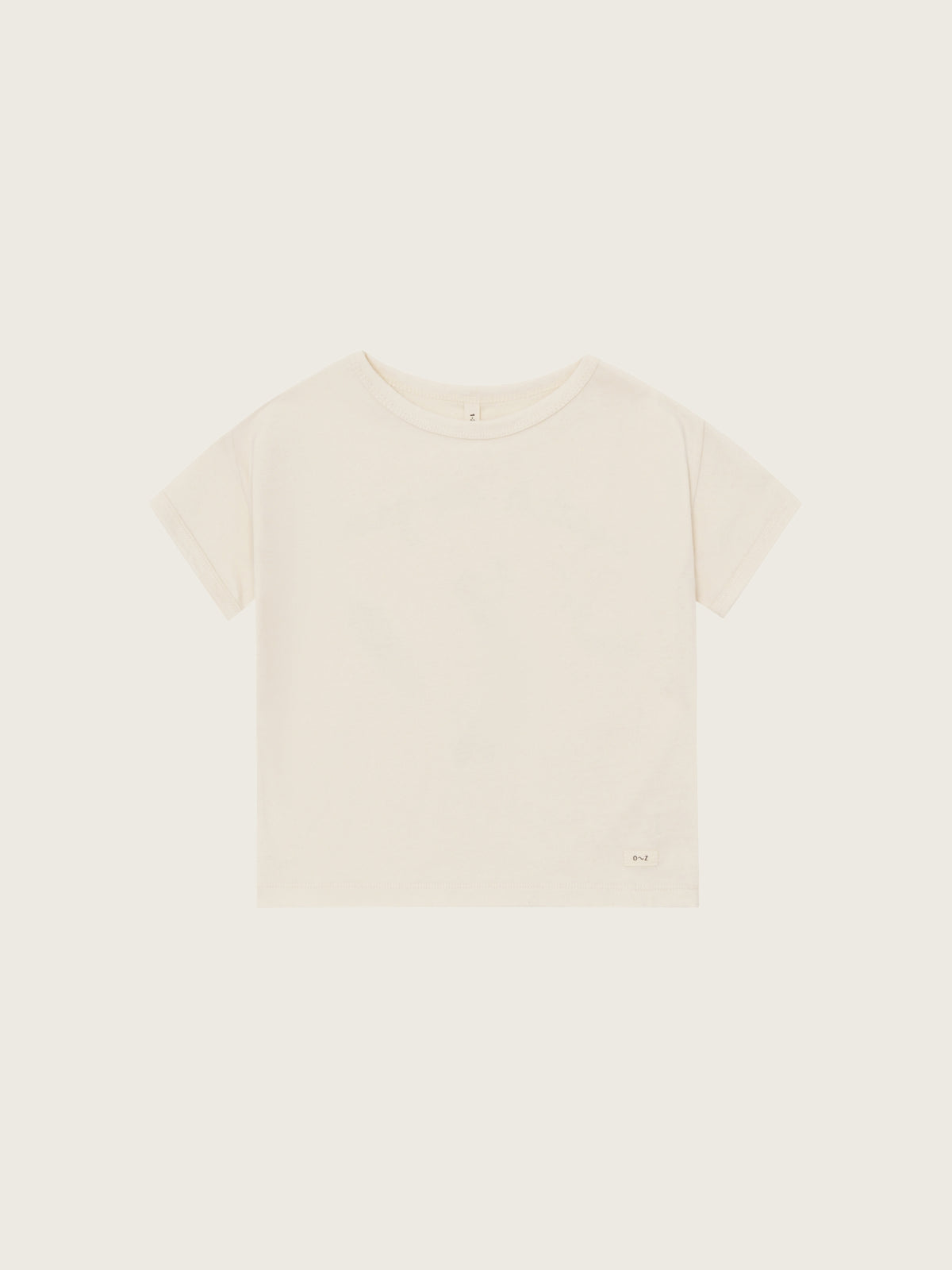Beige t-shirt on a light beige background