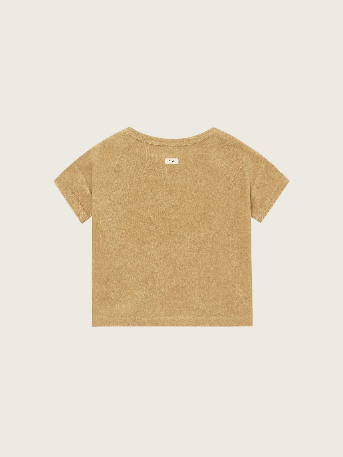 Beige t-shirt on a white background