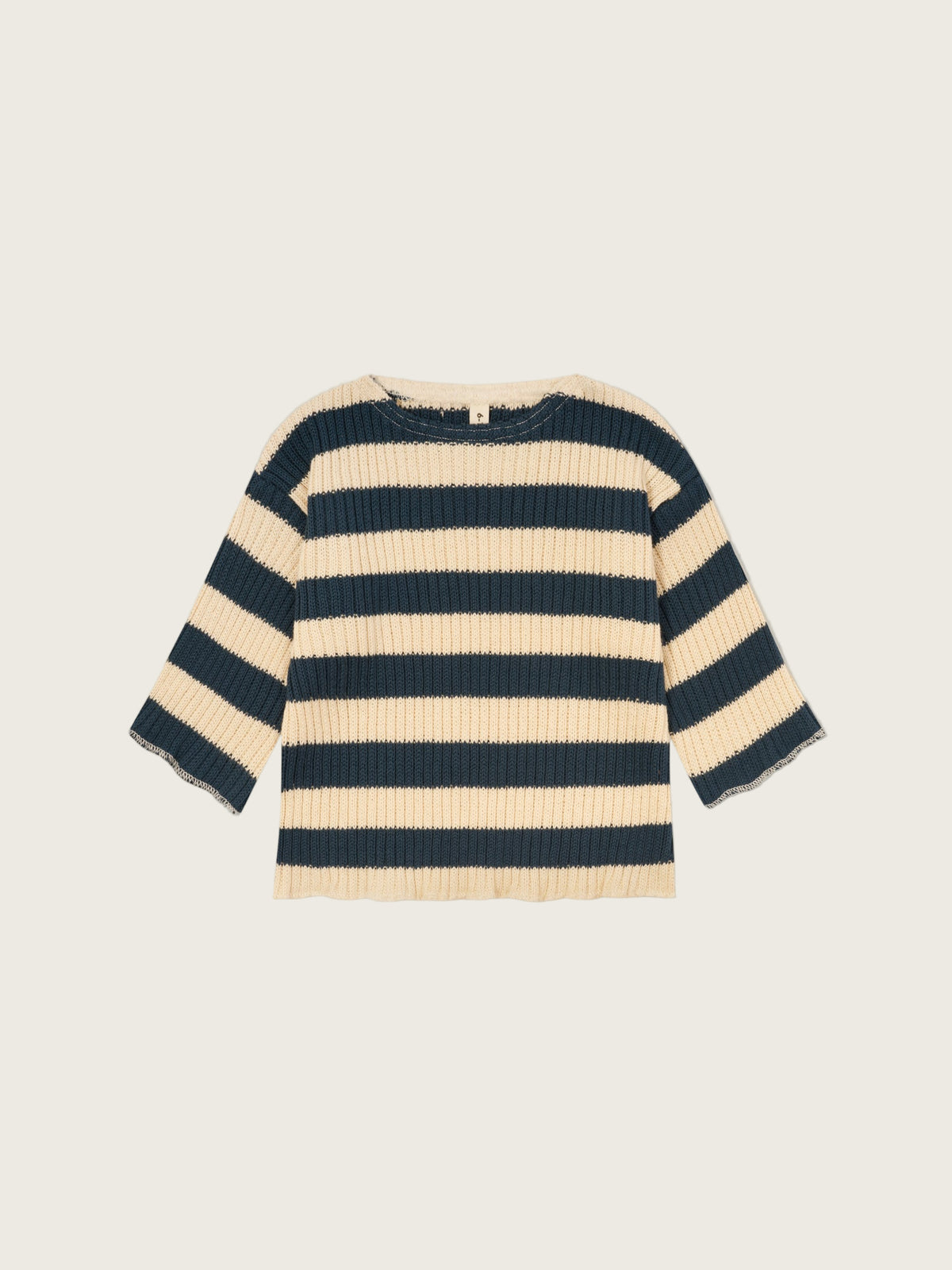 baby & toddler sailor navy striped rib knitted relaxed fit sweater