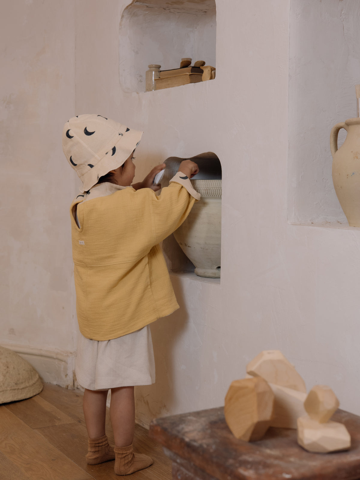 Ceramic White Waffle Rope Shorts