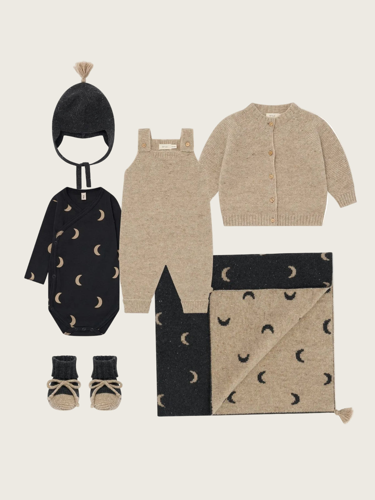 Charcoal Wool Six Piece Set