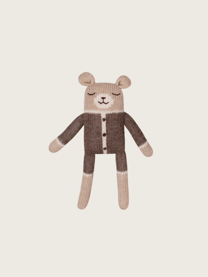 Teddy Knit Soft Toy - Mocha Romper