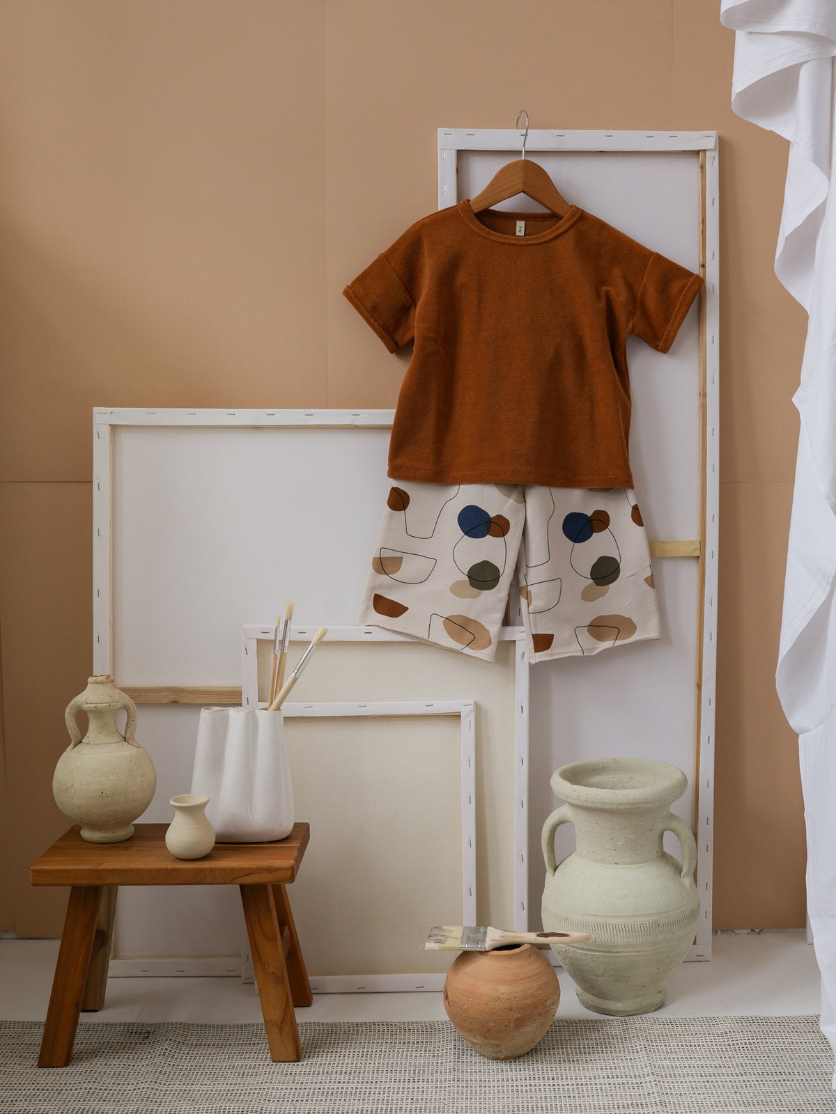 Terracotta Terry Boxy T-shirt