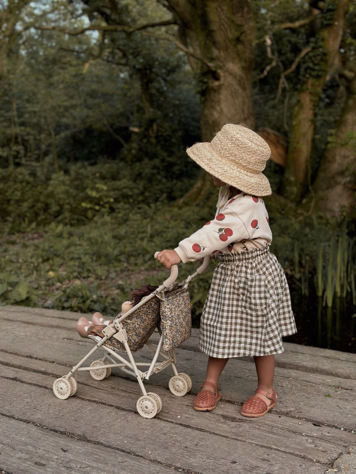 Olive Gingham Tutti Skirt