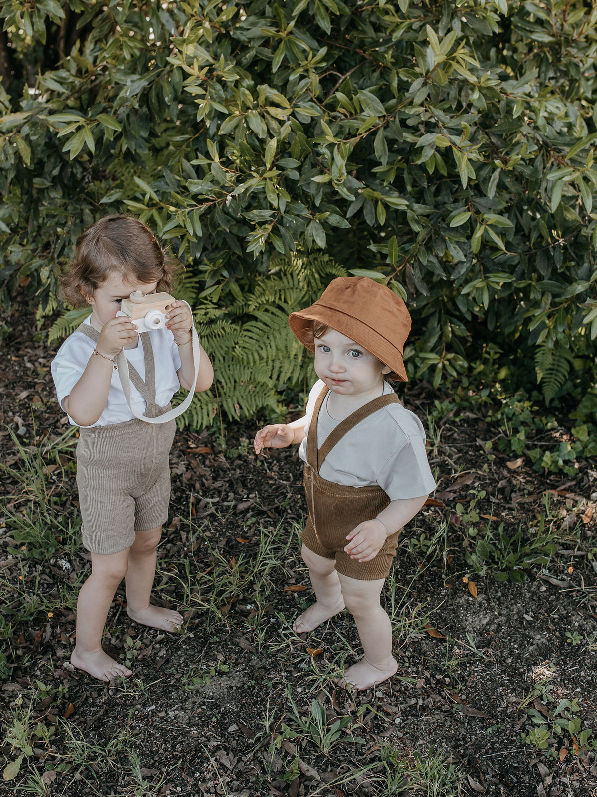 Acorn Brown Short Cotton Tights