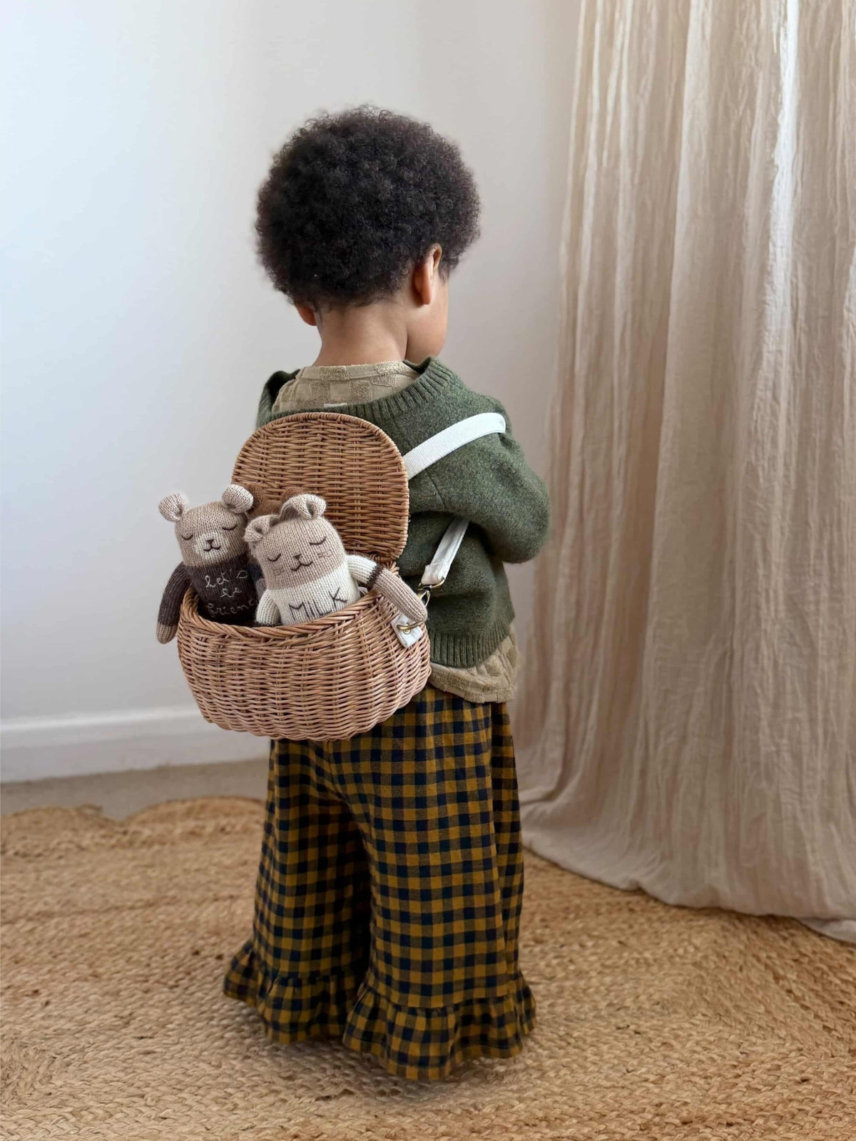 Blueberry Gingham Frill Culottes