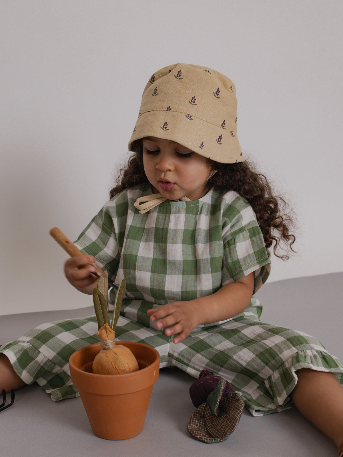 Dill Gingham Boxy T-Shirt