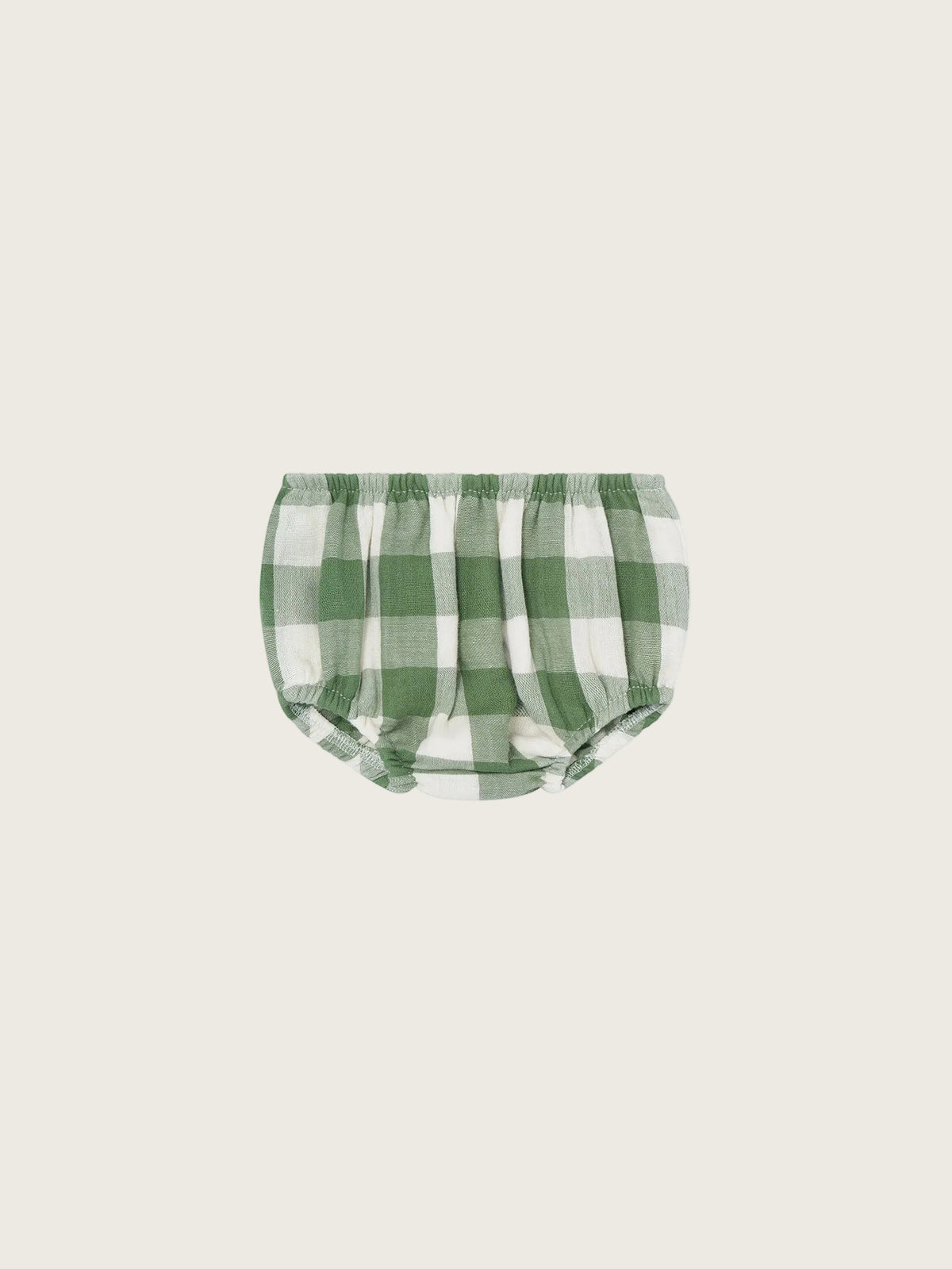 Dill Gingham Shortie on a white background