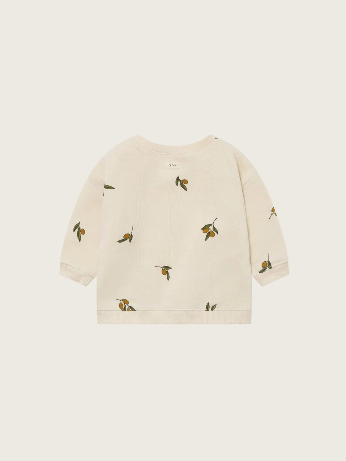 Beige sweater olive patterns on a white background