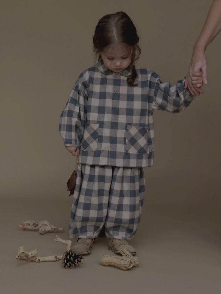 Fog Blue Gingham Lodge Shirt