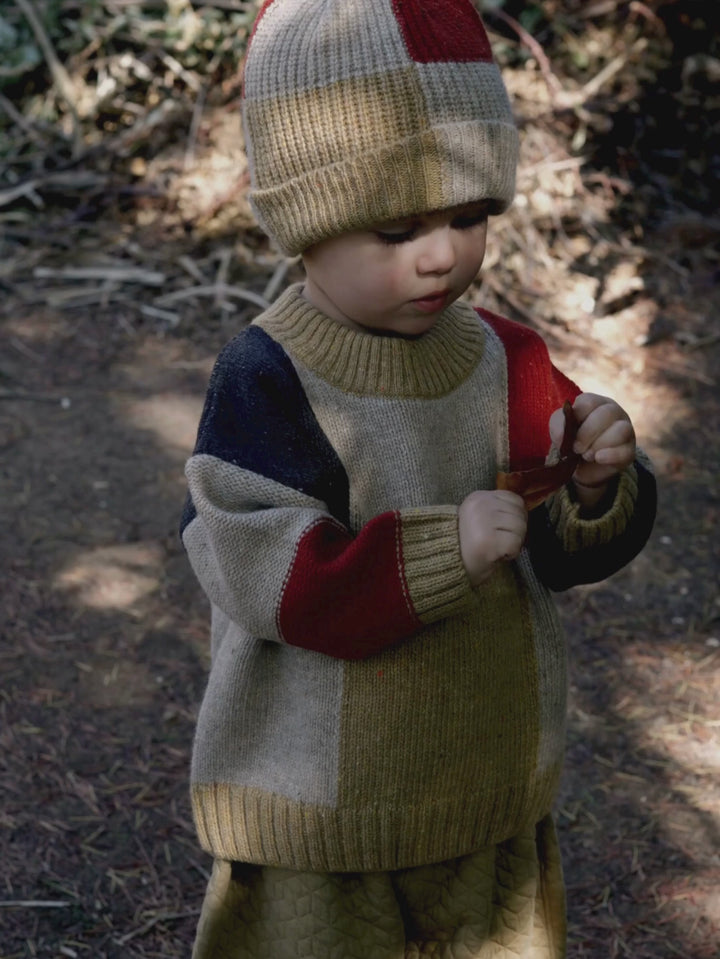 Patchwork Wool Jumper