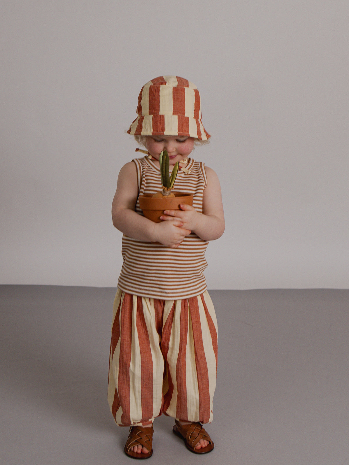 Tomato Stripes Bucket Sun Hat