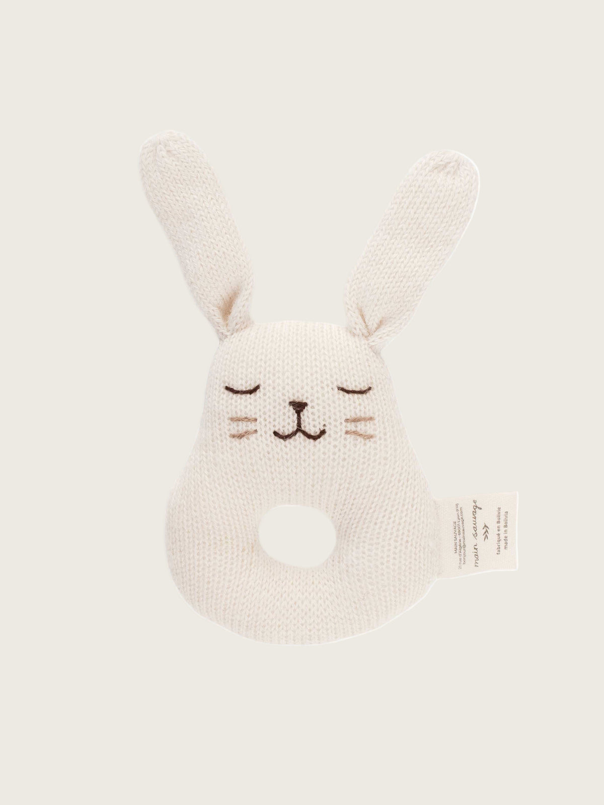 Bunny Rattle - Ecru